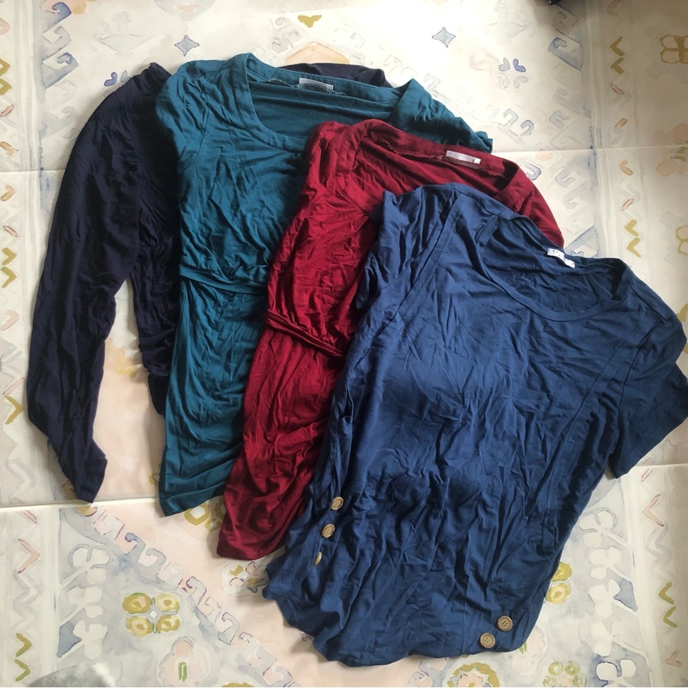 Ekouaer nursing maternity shirt bundle